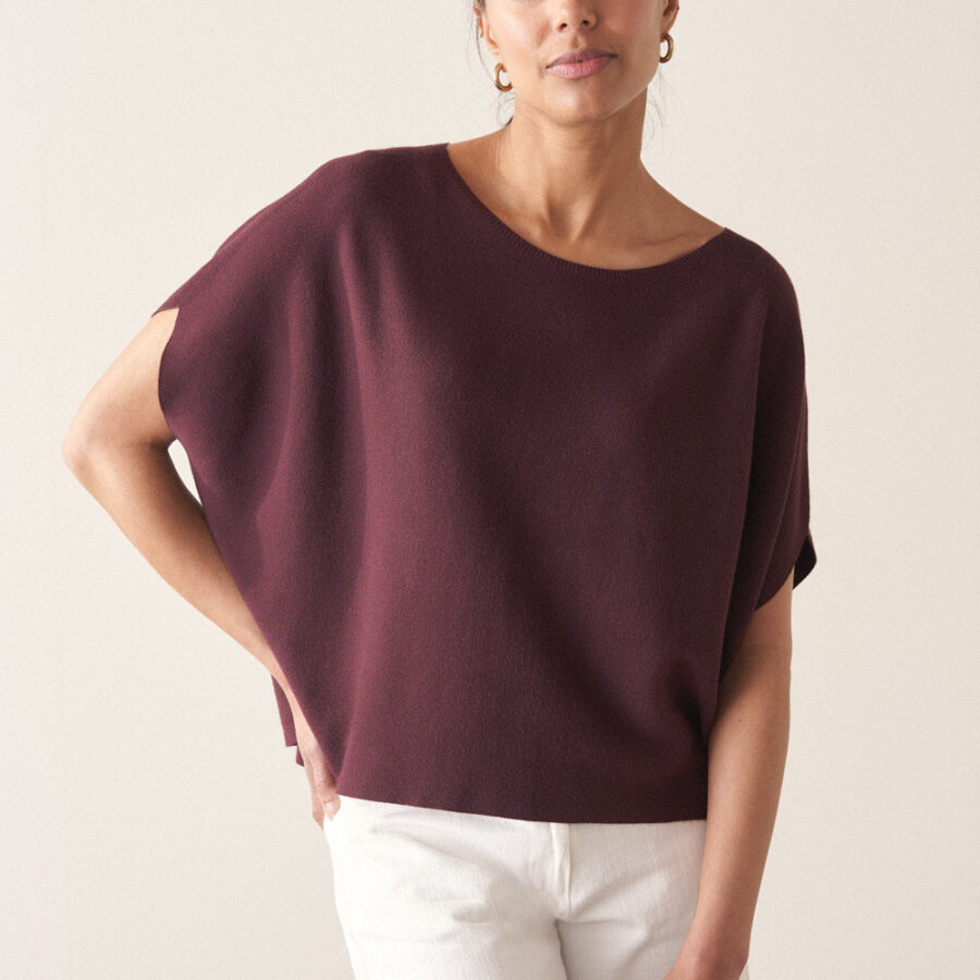 Aubergine Sleeveless Sweater
